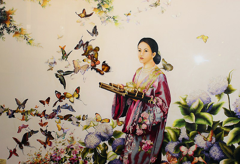 Графика на шелке вьетнама первой половины xx века