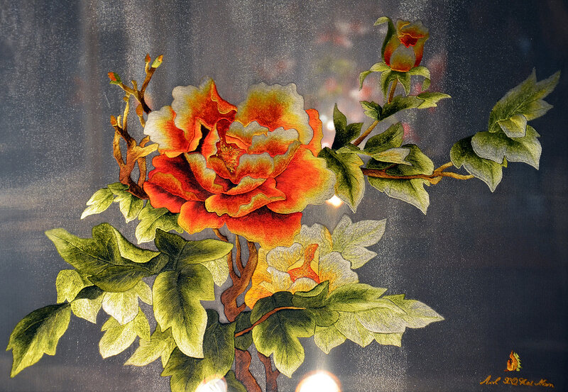 Искусство вышивки шелком по шелку