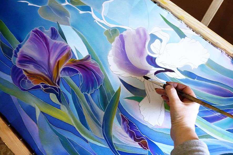 3 способа рисования на шелке | хобби 2024
