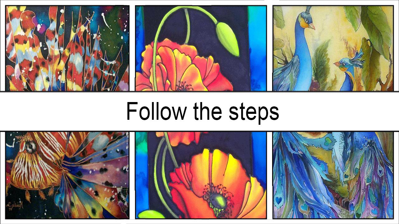 Роспись по шелку: мастер-класс для начинающих, рисунки и техника