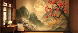 Офис и живопись на шёлке: атмосфера гармонии