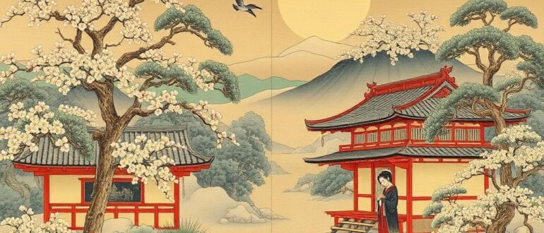 Искусство сияющего шёлка: Японская школа живописи на шёлке