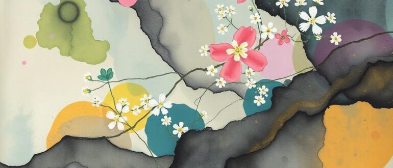 Смешанная техника на шёлке: тушь, акварель и пастель — волшебство цвета и фактуры на тонком полотне