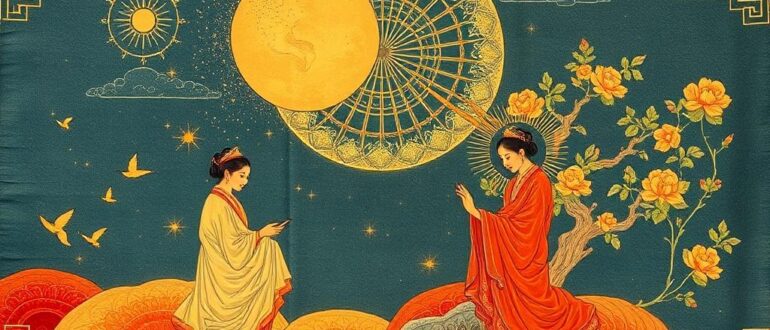 Символика в традиционной живописи на шёлке: язык ткани и история, вплетённая в цвет