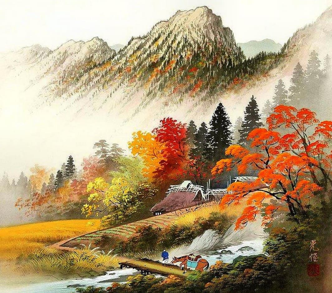 Сансуй художника коукеи кодзима - ваби-саби