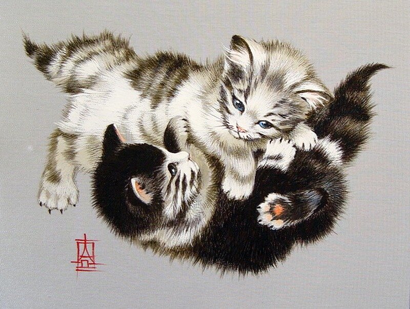 Китайская живопись на шёлке от украинской художницы алины осеевой