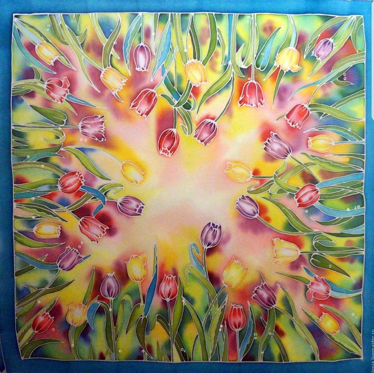 Как рисовать на шелке. роспись на плотном иск