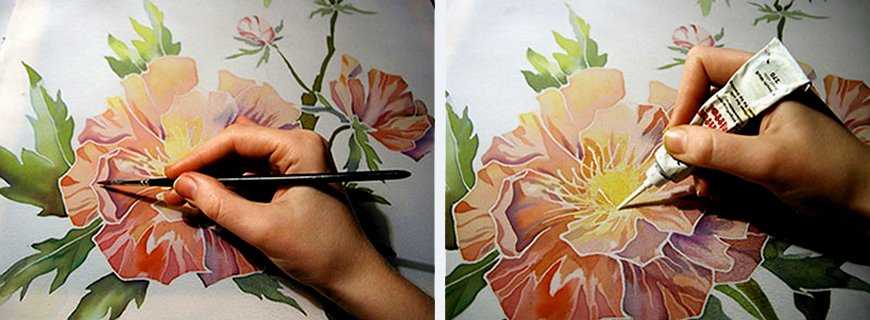 Картины роспись шелка