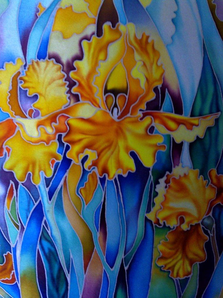 Роспись по шелку: с чего начать рисование картин на платках