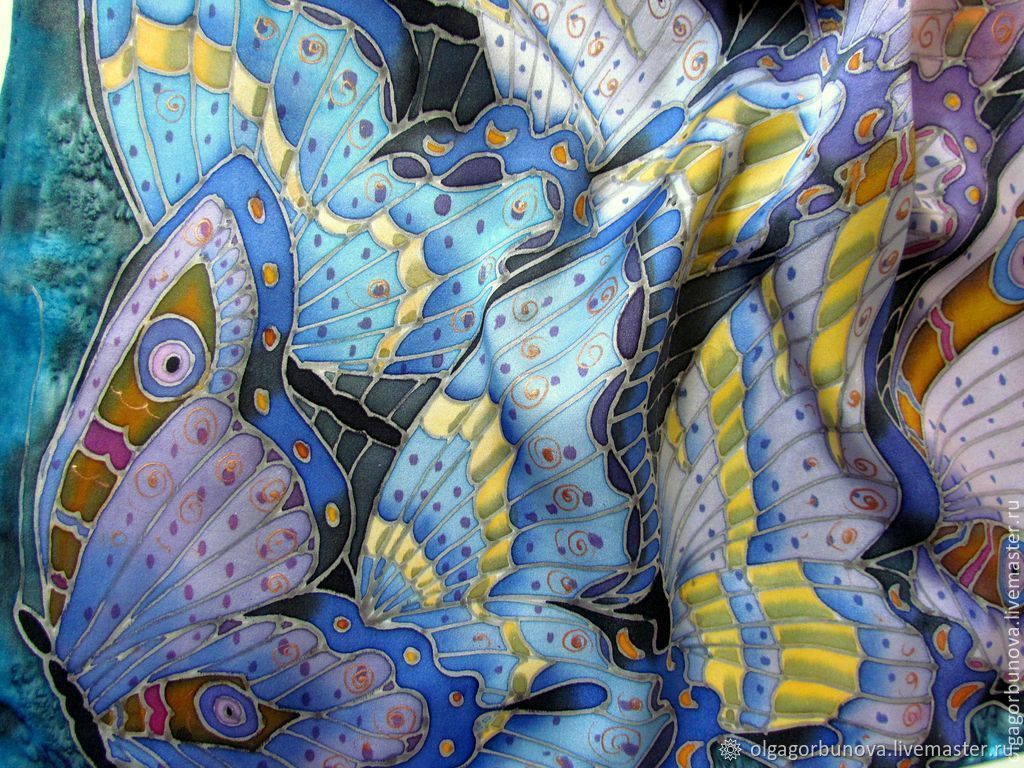 Техника живописи на шелке