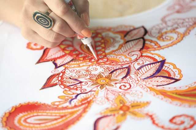 Техники свободной росписи по ткани акриловыми и другими красками и рисования по трафаретам