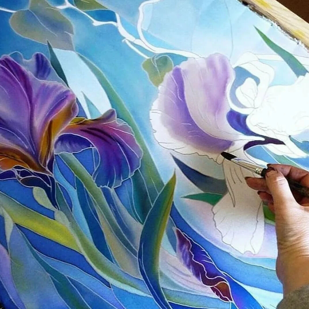 Платки шелк картина