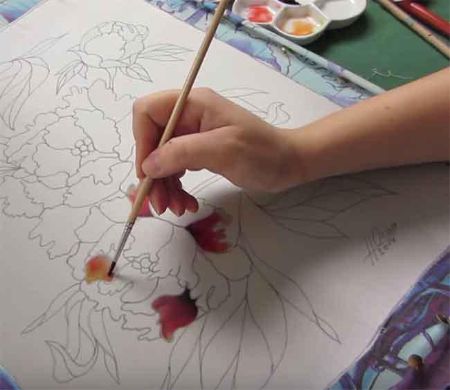 Роспись по шелку: с чего начать рисование картин на платках