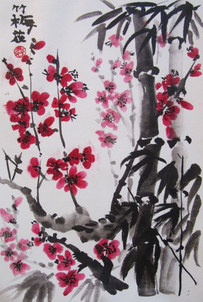 Китайские кисти и рисунок тушью