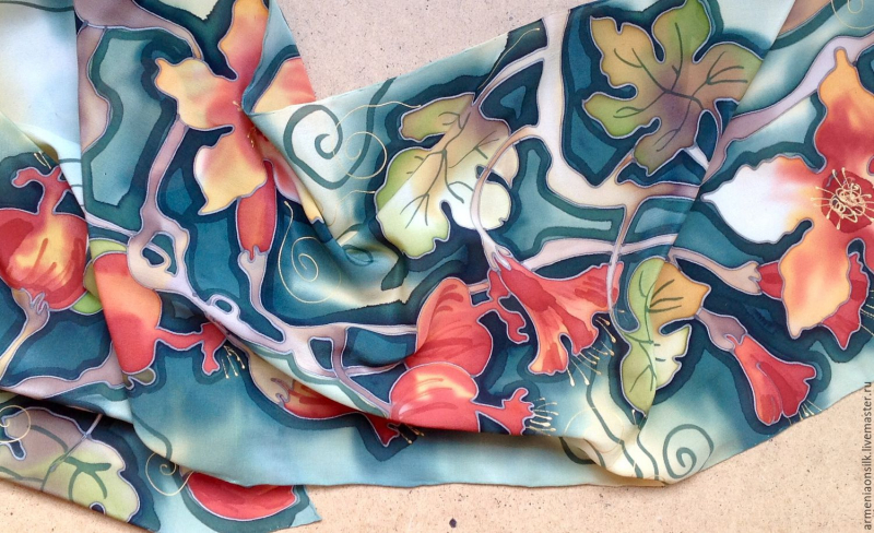 The magic cafe: картины, вышитые шелком по шелку