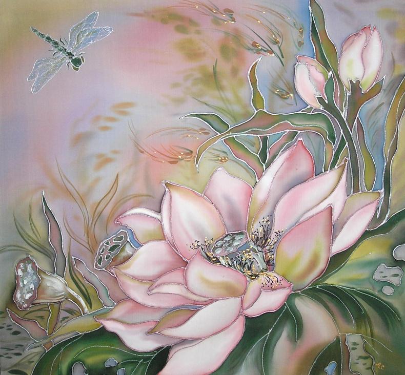 Роспись по шелку: с чего начать рисование картин на платках