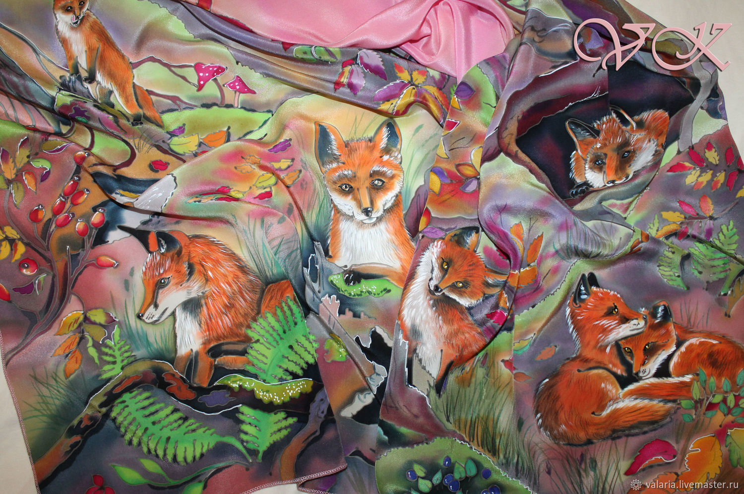 Платки шелк картина