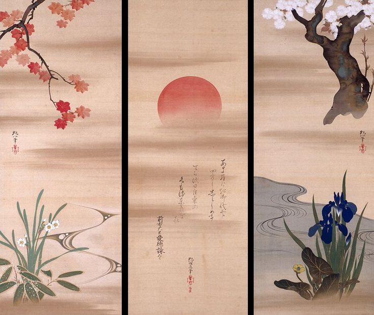 Японские пейзажи из шелка от маэно такаси