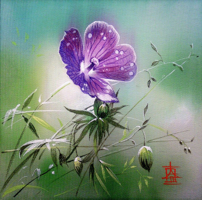 Китайская живопись на шёлке от украинской художницы алины осеевой