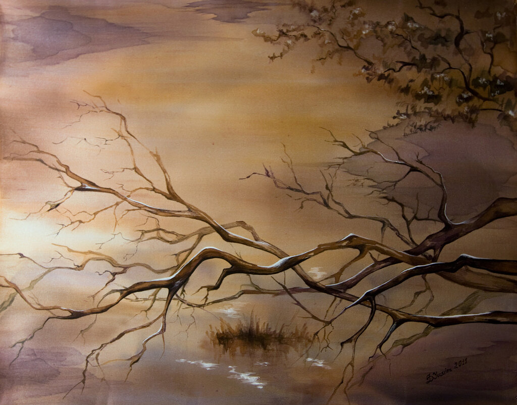 Роспись по шелку: мастер-класс для начинающих, рисунки и техника