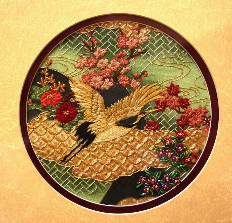 Японские рисунки по шелку