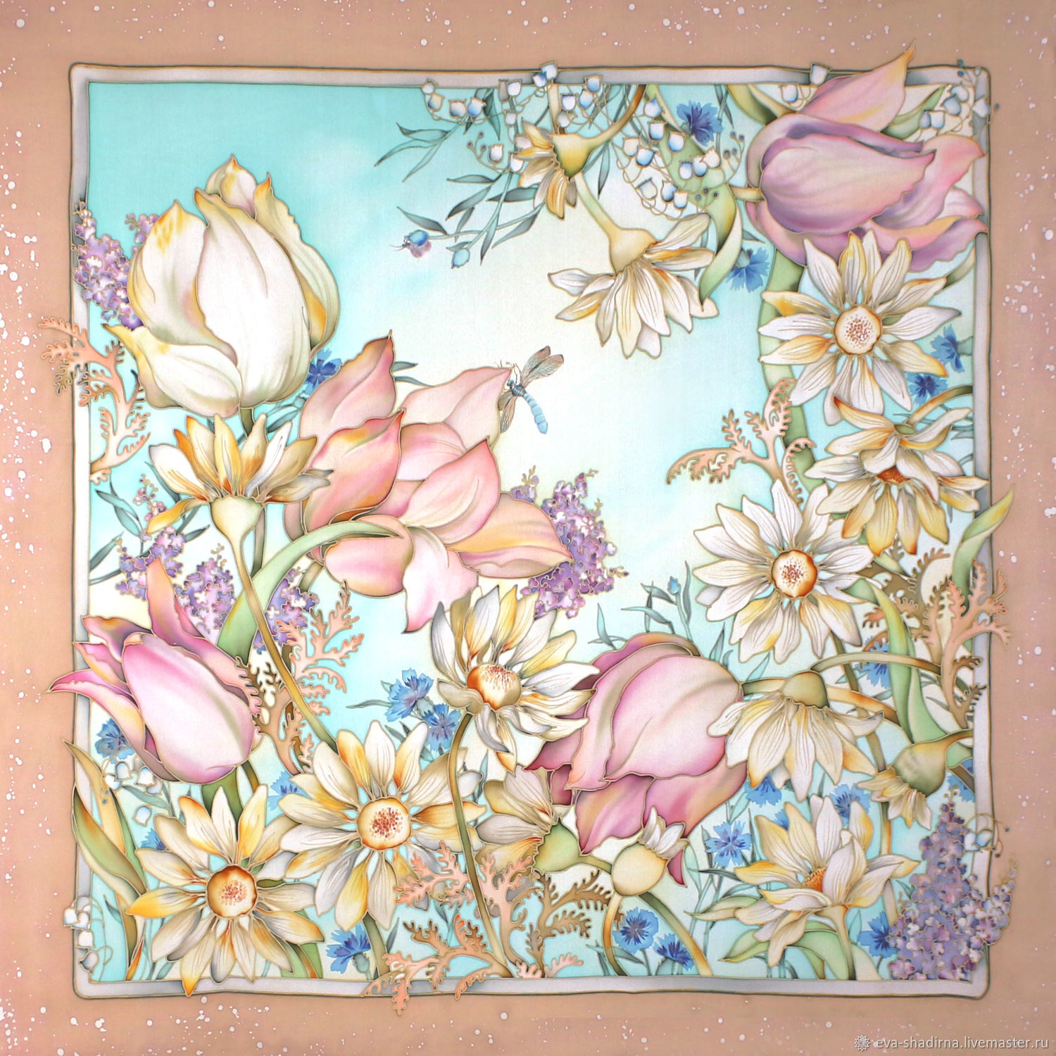 Платки шелк картина