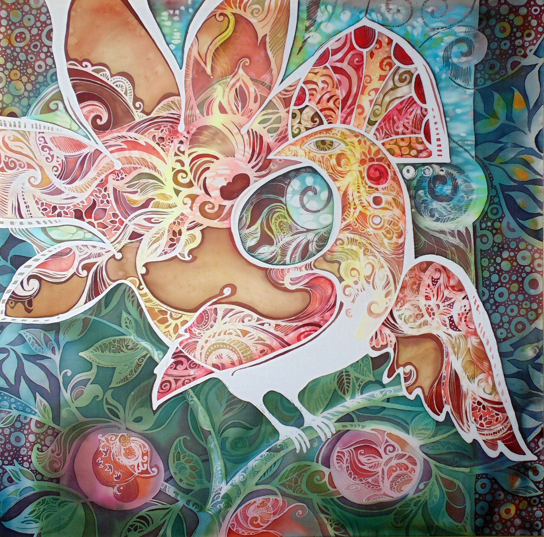 Шелковая живопись - язнаю