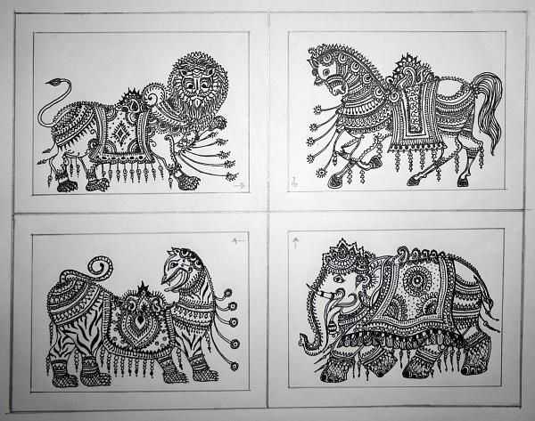 The magic cafe: картины, вышитые шелком по шелку