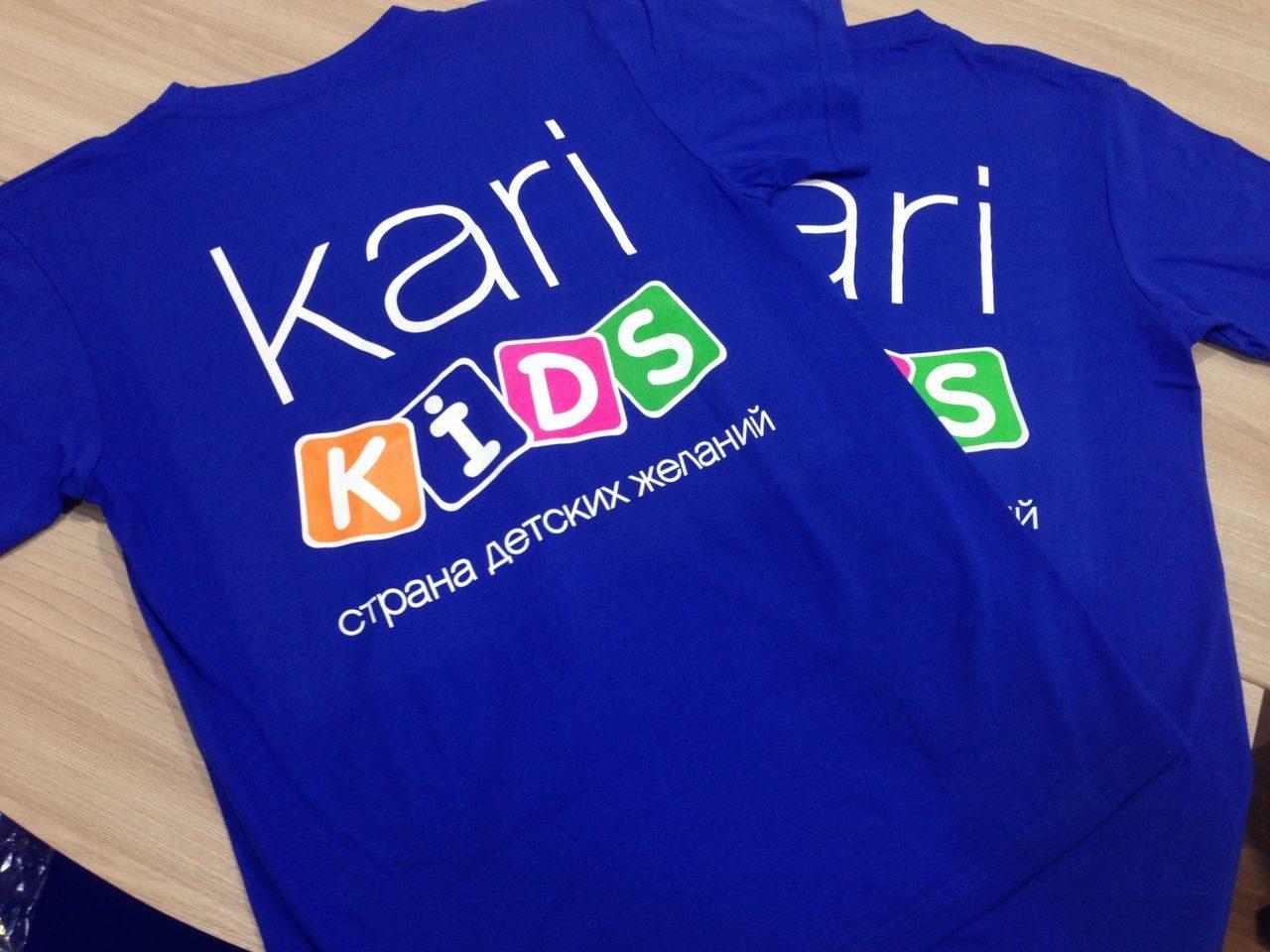 Шелкография печать логотипа на футболках