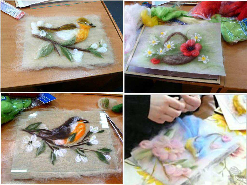 Шерстяная акварель: пошаговый мастер-класс картины