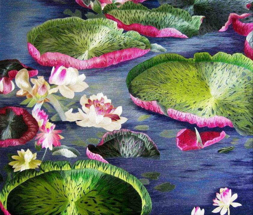 Китайская вышивка: описание картин